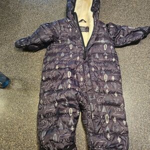 Eddie Bauer Down 3-6mo Snowsuit with Bear Print